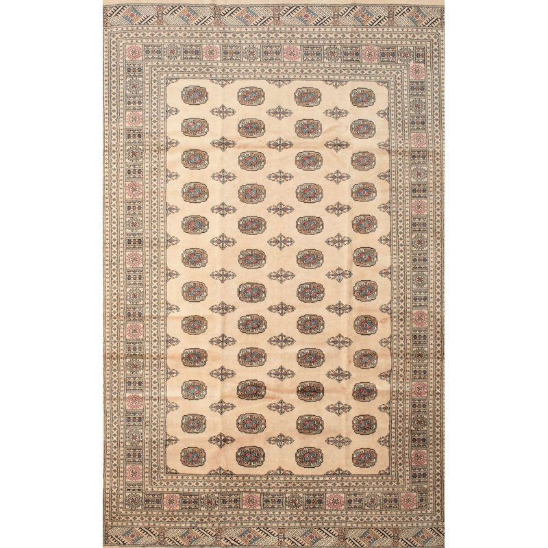 Tapis beige Geometric, Rectangle 5 pi x 7 pi