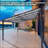 12' X 14' Lean To Gazebo, Hardtop Wall Pergola With Polycarbonate Roof, Aluminum Frame Mounted Gazebo For Lawn Patio Deck Yard And Party