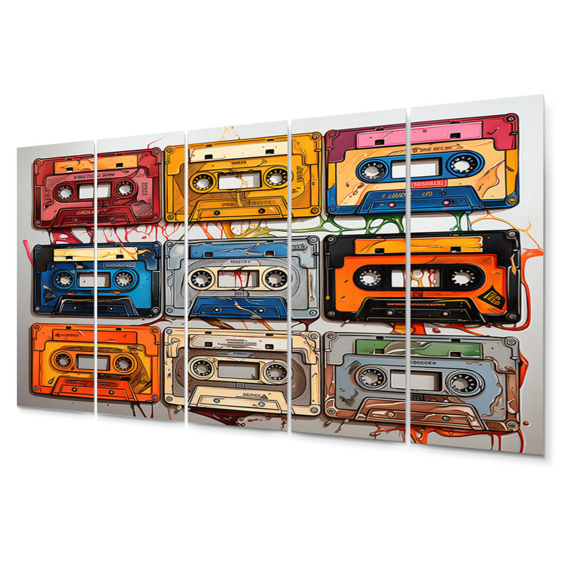 Ensemble de 5 décorations murales en métal