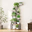 Support pour plante d'intérieur à 9 niveaux, 63,6 po de hauteur avec 5 lumières de croissance, modes d'éclairage réglables (5/3/2 lumières), gradation à 10 niveaux et 3 réglages de minuterie, écoénergétique, parfait pour la croissance des plantes