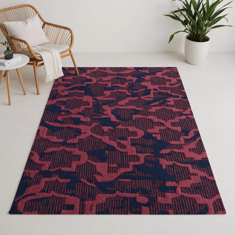 Tapis mauve intérieur et extérieur Trellis, Rectangulaire 3 pi x 5 pi