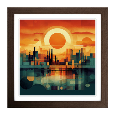 Sunrise Mid-Century No.1 - Framed Print