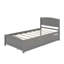 Lit plateforme simple avec deux tiroirs-434316419