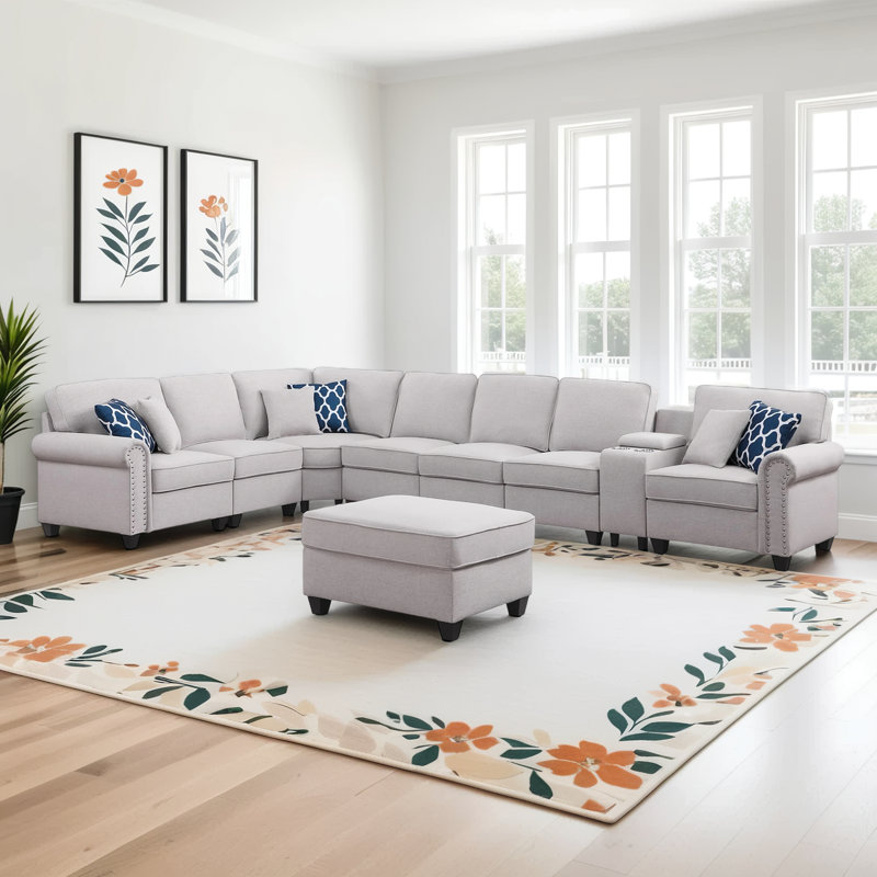 Kitterman Upholstered L-Shaped Sectional Reversible