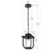 Luminaire suspendu d'extérieur noir Alfonsina 7 pouces