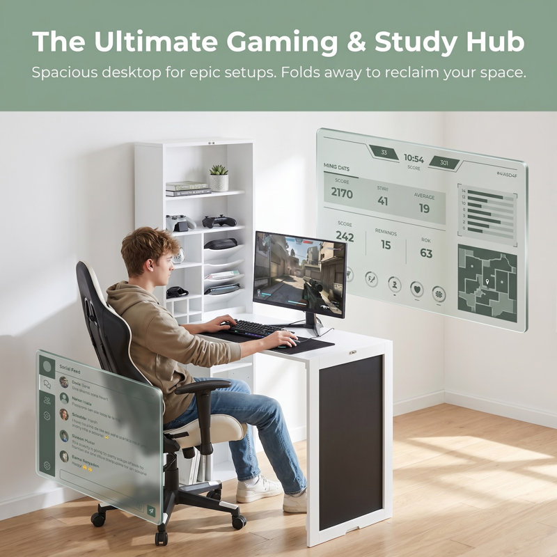 Sandsmere L-Shaped Writing Desk with Power Outlet