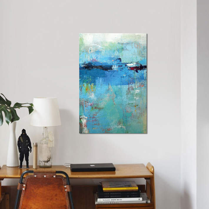 « happy souvenirs ii », reproduction d’impression sur toile, H 26 po x l 18 po x P 1,5 po, Toile tendue, Pas de tapis