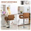 HOMCOM Adjustable Height Barstool Steel Pole PU Leather-1079696207