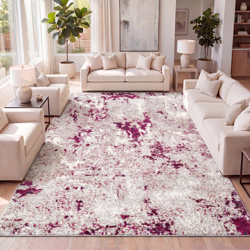 Tapis marron / gris Contemporary, Rectangulaire 3 pi x 5 pi