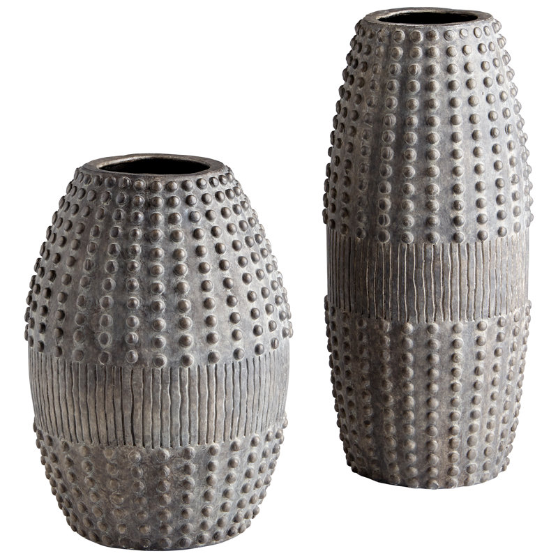 Scoria Ceramic Table Vase, 19" H x 8.5" W x 8.5" D