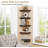 Floating Corner Shelves For Wall Set Of 4, Small Corner Bookshelf For Bedroom Books, Round Wooden Corner Shelf Wall Mount  (Dark Brown)