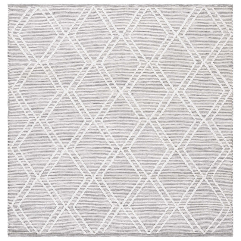 Kilim Hand Woven Performance Geometric Rug, Square 6'