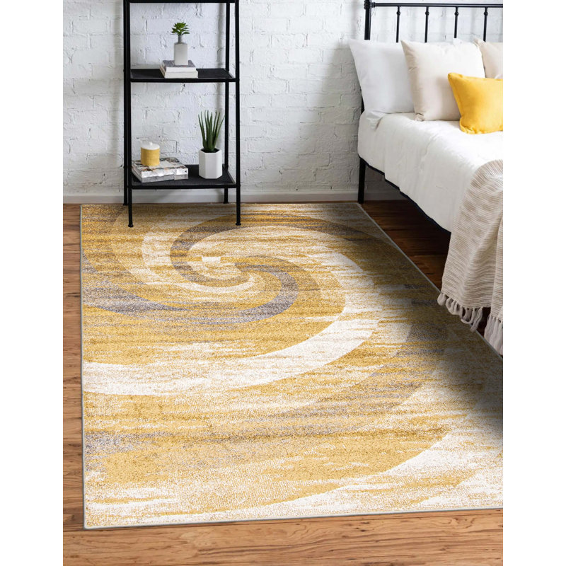 Haslam Abstract Indoor Rug, Rectangle 6'7" x 9'6"