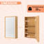 Bathroom Wall Cabinet Bamboo Medicine Cabinet with Mirror & 2 Removable Shelves