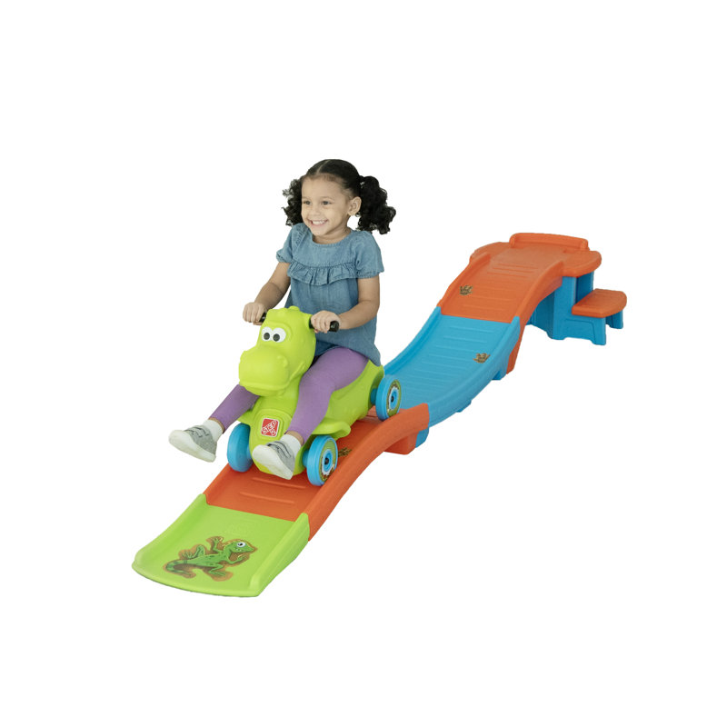 Dino Dash Green and Orange Plastic Roller Coaster Playset