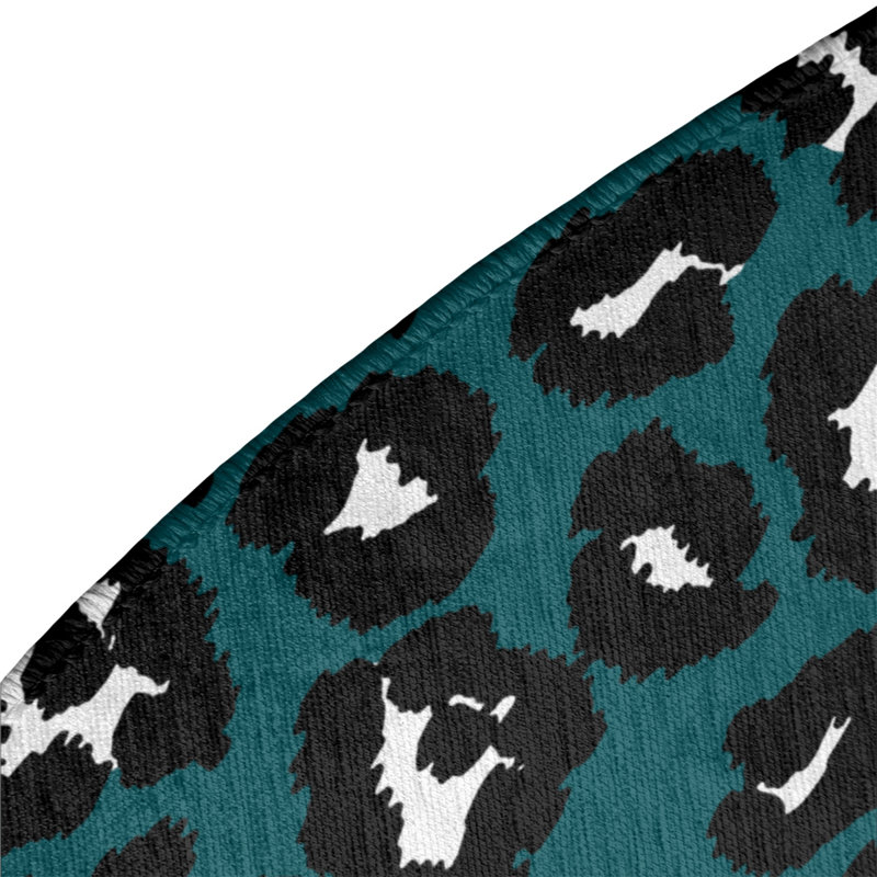 Animal Print Indoor Rug, Round 5'