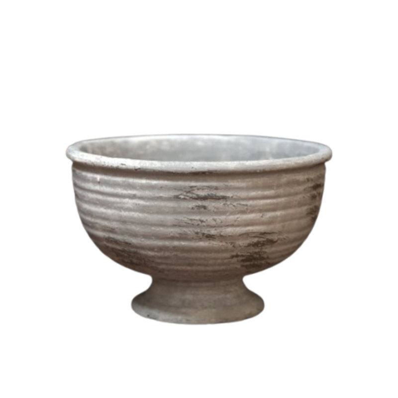 Finition en ciment de la cuve grise, Gris, H 6,25 po x l 9,75 po x P 9,75 po