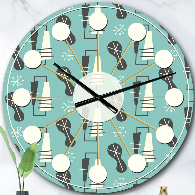 Horloge murale 1950 Mid-Century 1950, Surdimensionné