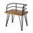Rustic Patio Chair - 2 Chairs, Wood Seat, Iron Frame, Finish, Outdoor Furniture Seats, Frames, And Attractive For