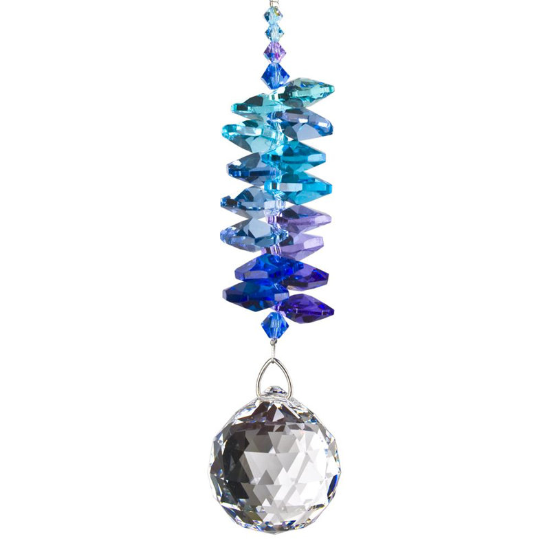 Boule de cristal cascade de glace, 4.5" H x 2" W x 2" D, Clair de lune