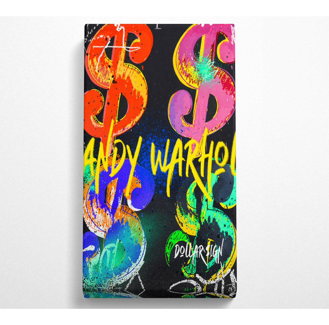 Andy Warhol Dollars - Kunstdrucke auf Leinwand - Wrapped Canvas