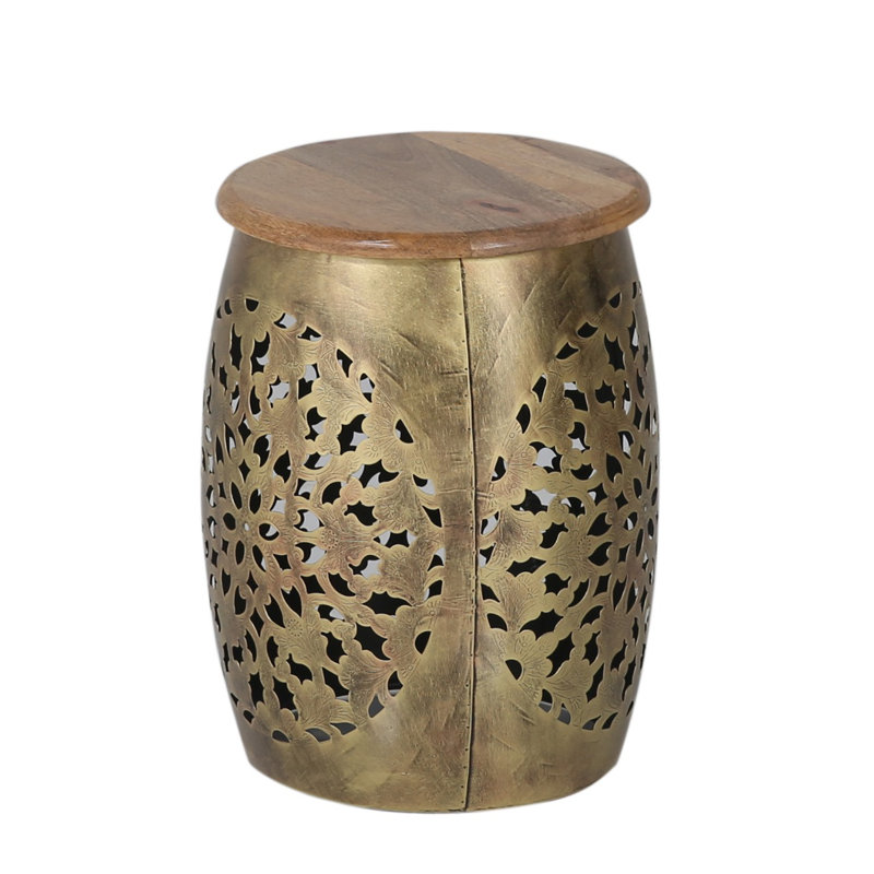 Haneul 30cm W Metal Bedside Table