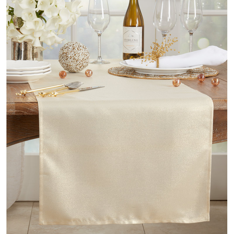 Gold Shimmering Polyester Table Runner 18" x 72"