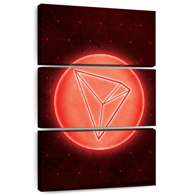 Logo Tron Kerner Crypto-monnaie, H 50 po x l 32 po