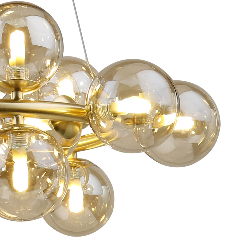 Broadus 15 - Light Cluster Pendant, Gold, Cognac