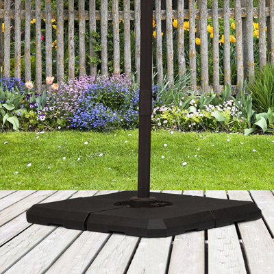Pied de parasol robuste - Capacité de 120 kg (264 lb), protège du vent grâce à sa conception en porte-à-faux et assure une utilisation fiable.