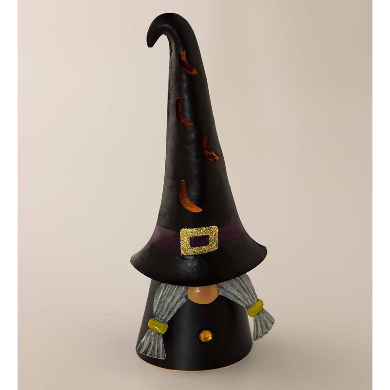Witch Gnome Figurine, Black