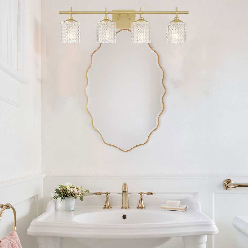 Gerberoy 4 - Light Dimmable Vanity Light, Satin Brass