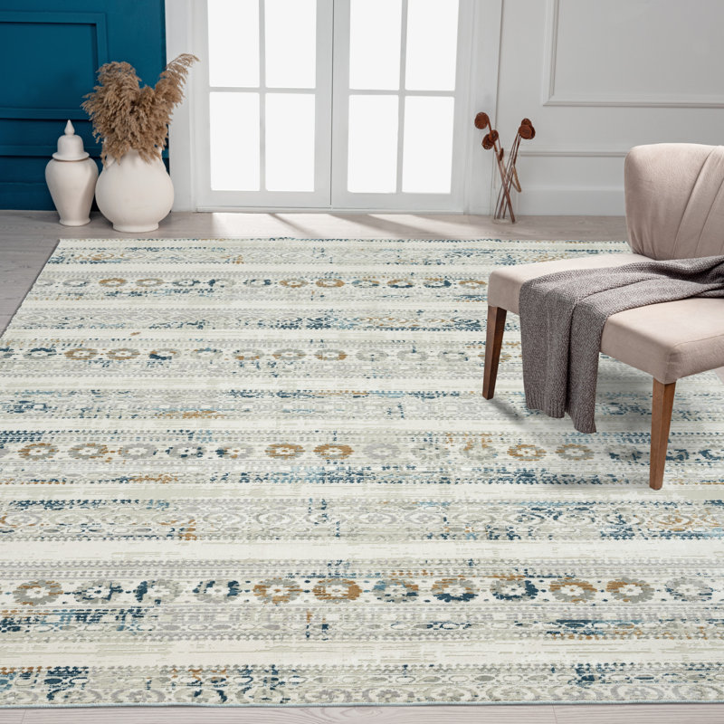 Geometric Indoor Rug, Rectangle 5'6" x 7'6"