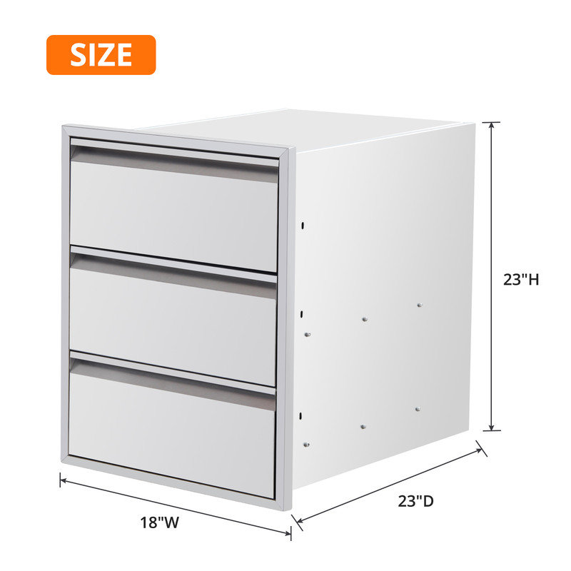 3 Drawer Storage Drawer