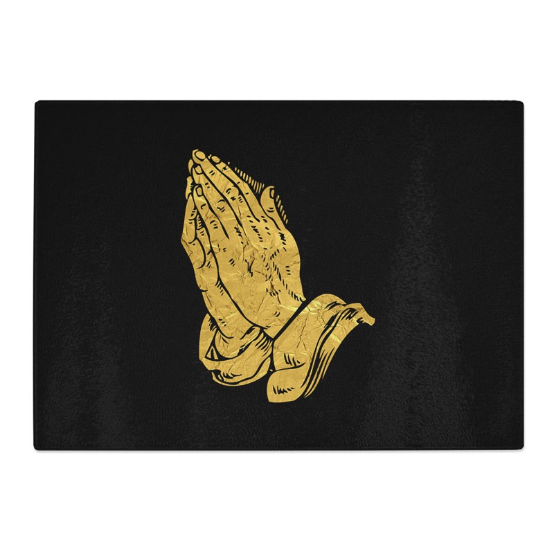 Praying Hands Chopping Board, 0.4cm H x 20cm W x 28.5cm L