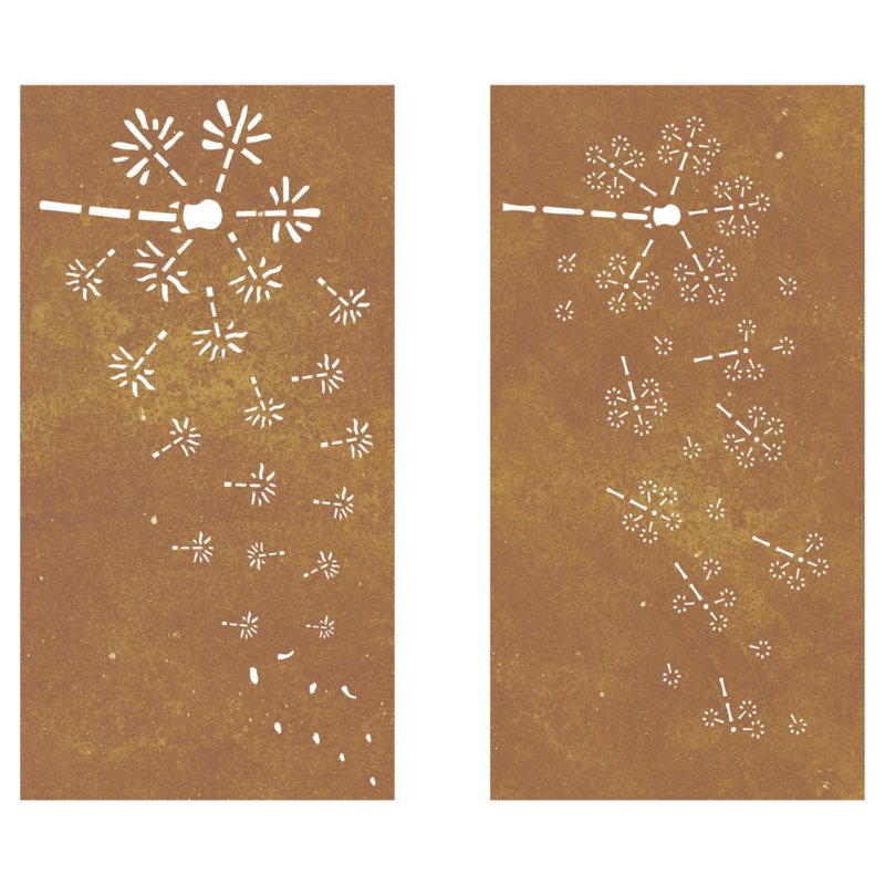 Grande décoration murale vidaXL de jardin en acier Corten rouillé