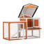 Maison pour animaux polyvalente en bois avec espaces séparés pour petits animaux