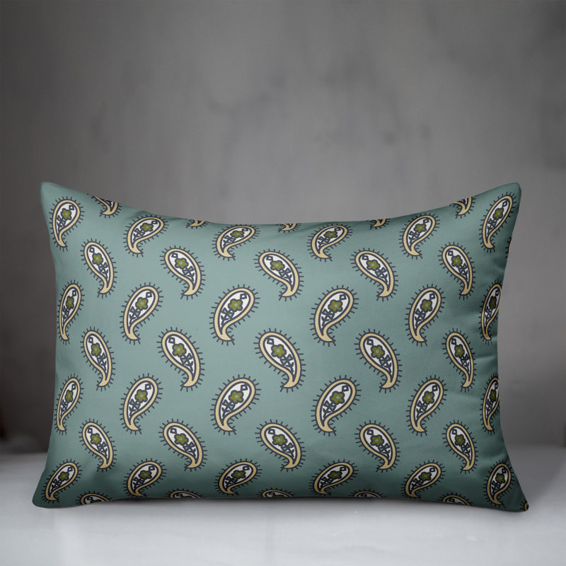 Coussin Paisley, Bleu / gris