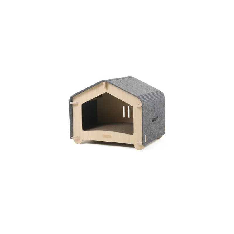 Aoife Wood Pet Bed, Grey