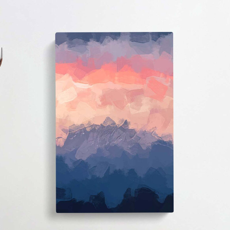 Swiss Mountain In Abstract - Wrapped Canvas, 60cm H x 40cm W x 3cm D
