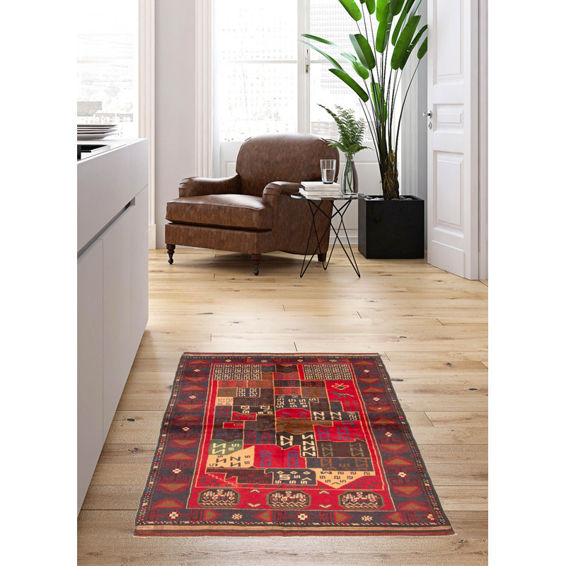Rizbaft Red Rug 3'6" x 5'11"
