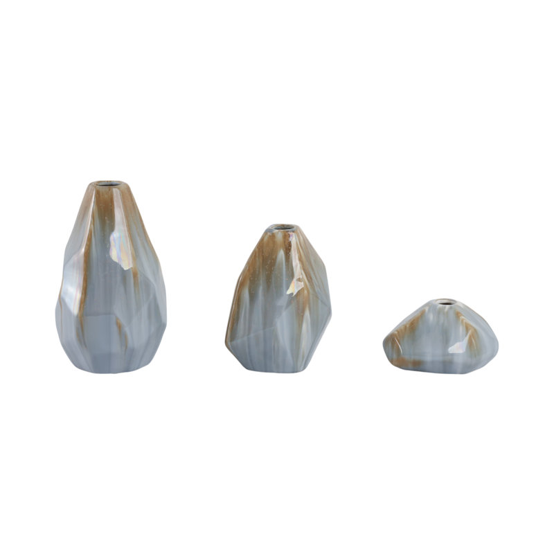 Set Of 3 3/7/9" Herod Ceramic Vases