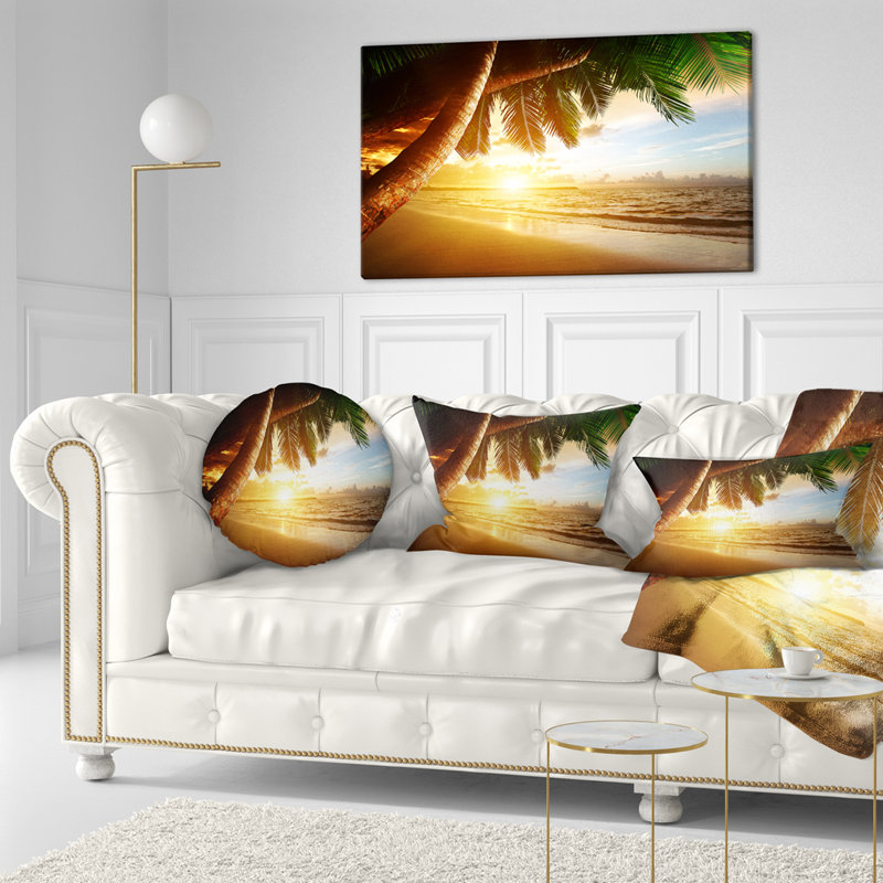 Coussin lombaire de mer sous palmier