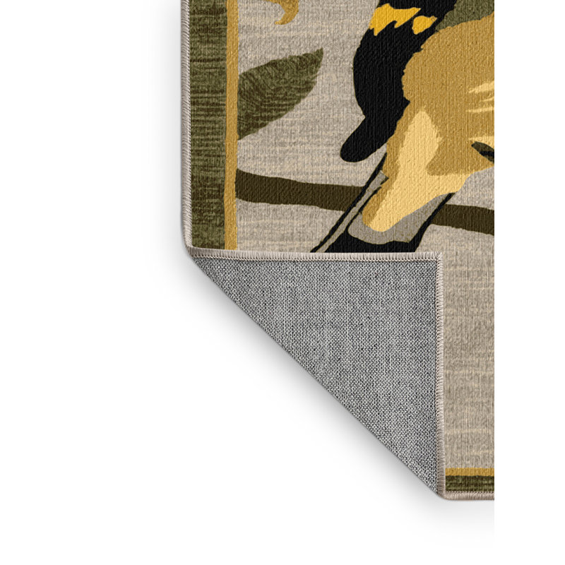  Tapis lavable européen Greenfinch Birds, Rectangle 7 pi x 9 pi