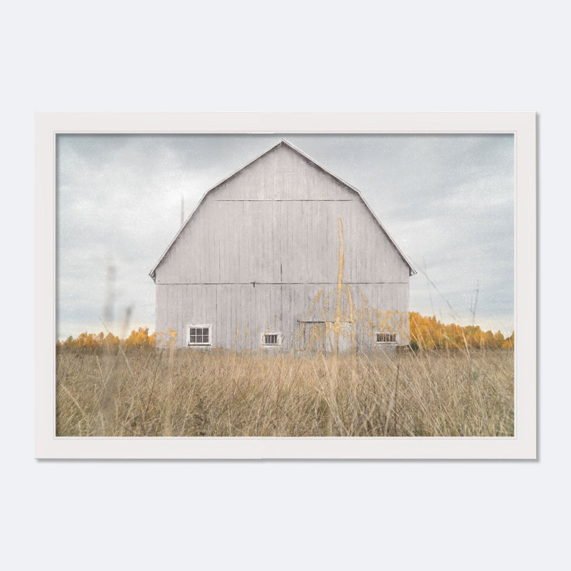 Barn on Grass - impression encadrée