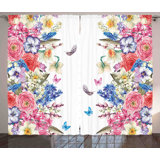 Polyester Semi Sheer Curtain Pair