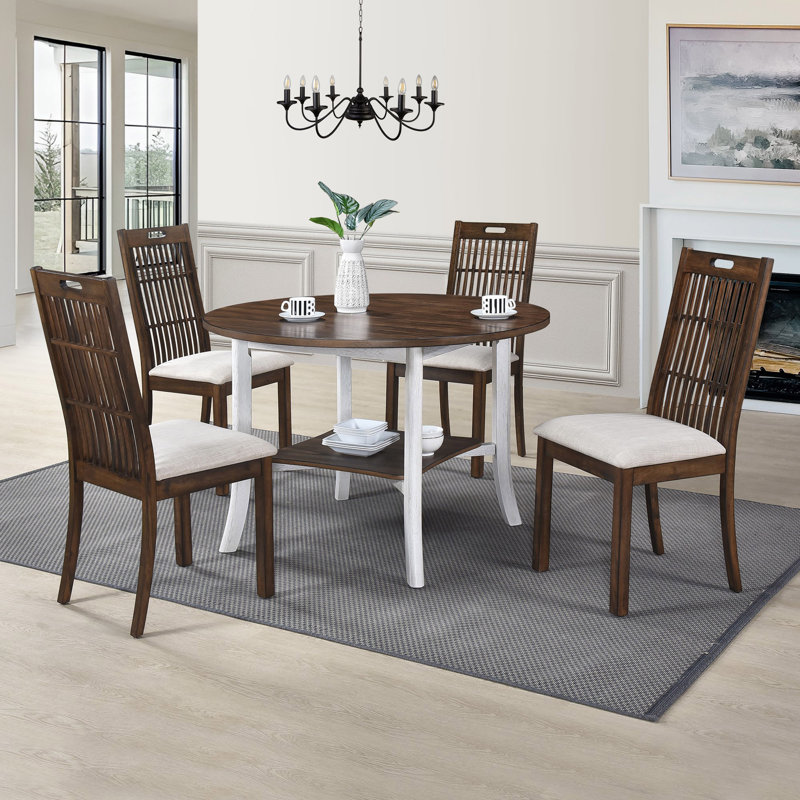 Ensemble de table ronde avec 1 table et 4 chaises