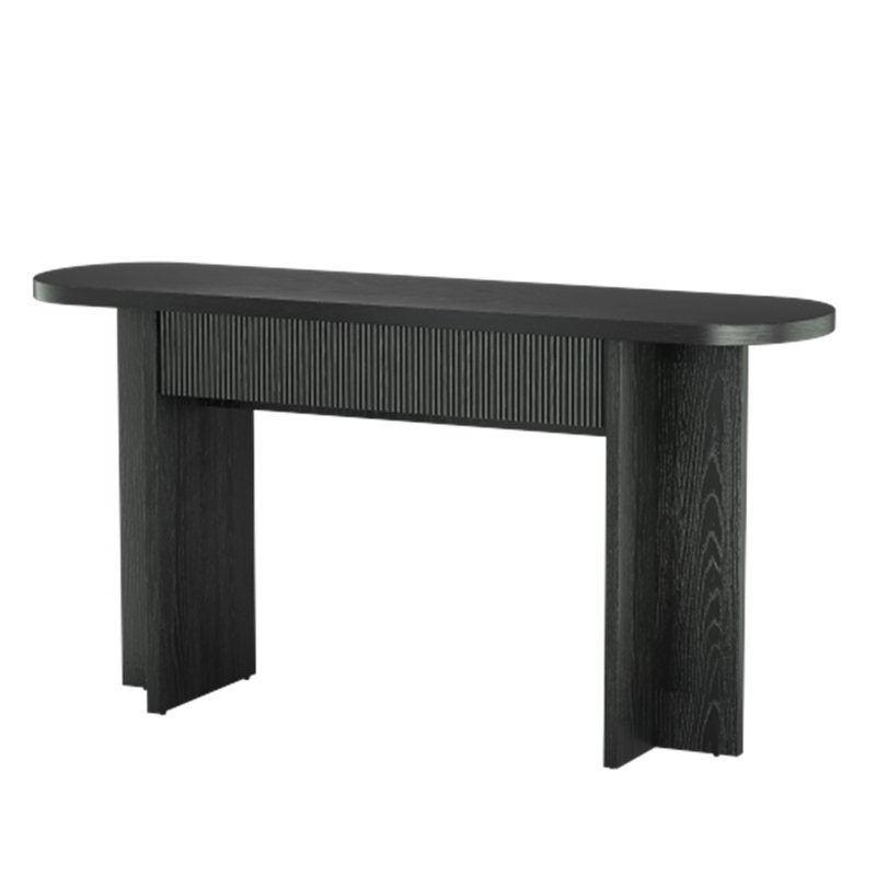 Console avec 2 tiroirs, Noir