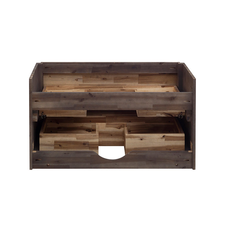 Base de meuble-lavabo mural flottant double 70 po Fresca Formosa - Base et lavabo non inclus