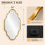 Ensemble de 2 miroirs muraux asymétriques modernes avec cadre en alliage d'aluminium, miroirs suspendus décoratifs irréguliers pour salle de bain, chambre à coucher, salon et entrée-98127005-98127004